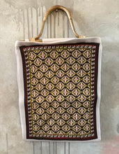 Load image into Gallery viewer, MISS MOSS: VIENNA TOTE - BROWN/APRICOT MULTI
