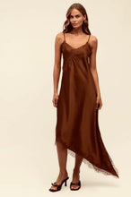 Load image into Gallery viewer, MOSS GROTTO: TATIANA CAMISOLE SLIP DRESS - CHOCOLATE
