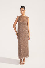 Load image into Gallery viewer, MOSS GROTTO: ATHENA SEQUIN MESH MAXI - MOCHA
