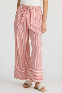 BRAVE & TRUE: PORTIA PANTS - RED STRIPE