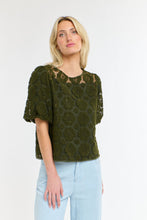 Load image into Gallery viewer, 365 DAYS: IVY EMBROIDERED TOP - KHAKI FLORAL
