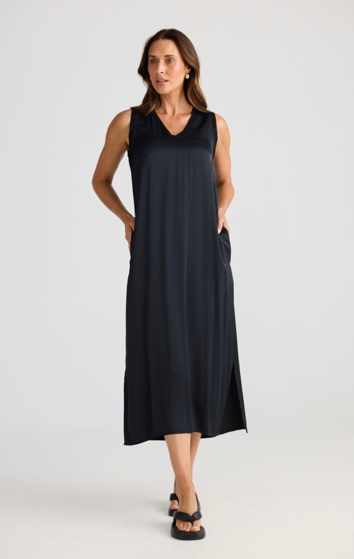 BRAVE & TRUE: CELINE DRESS - BLACK