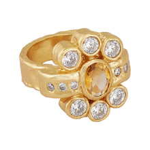 Load image into Gallery viewer, CLEOPATRAS BLING: KI RING IN CITRINE - 18K GOLD PLATED
