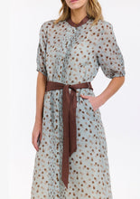 Load image into Gallery viewer, 365 DAYS: SUNDAY SPOT SHIRT DRESS - SKY BLUE/CHOCOLATE
