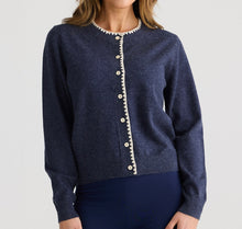 Load image into Gallery viewer, BRAVE &amp; TRUE: ABBEY ROAD CARDIGAN/ NAVY MARLE
