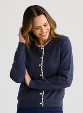 Load image into Gallery viewer, BRAVE &amp; TRUE: ABBEY ROAD CARDIGAN/ NAVY MARLE
