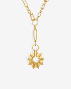 TEMPLE OF THE SUN: CALYPSO LARIAT NECKLACE - GOLD VERMEIL