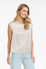 Load image into Gallery viewer, 365 DAYS: STERLING LACE TRIM TEE - CHAMPAGNE
