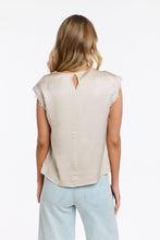 Load image into Gallery viewer, 365 DAYS: STERLING LACE TRIM TEE - CHAMPAGNE

