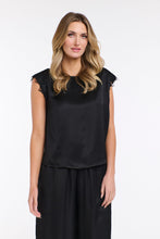 Load image into Gallery viewer, 365 DAYS: STERLING LACE TRIM TEE  - BLACK
