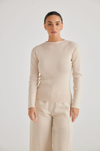 Load image into Gallery viewer, BRAVE &amp; TRUE: FRIO L/S KNIT TOP - WHEAT
