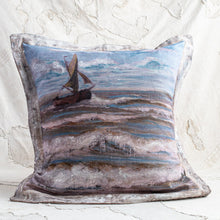 Load image into Gallery viewer, SWARM CANVAS PAINTING CUSHION: OCEAN SAIL
