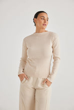 Load image into Gallery viewer, BRAVE &amp; TRUE: FRIO L/S KNIT TOP - WHEAT
