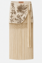 Load image into Gallery viewer, MOSS GROTTO: LANA FRINGE SKIRT - IVORY
