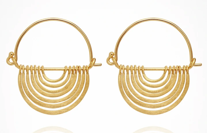 【TEMPLE OF THE SUN】Baye Earrings スターリング シルバー Baye Earrings Gold Vermeil – Temple of the Sun Jewellery