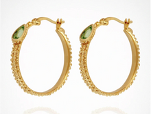 Load image into Gallery viewer, TEMPLE OF THE SUN: GIGI HOOP EARRINGS - GOLD

