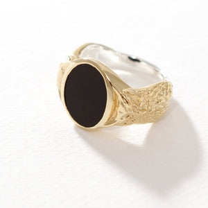 TEMPLE OF THE SUN: PALAS ONYX RING - GOLD