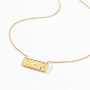 TEMPLE OF THE SUN: MAAT NECKLACE - GOLD VERMEIL