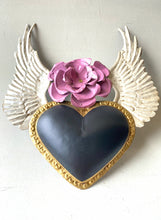 Load image into Gallery viewer, MEXICANO: HEART WINGS with PINK ROSE
