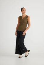 Load image into Gallery viewer, BRAVE &amp; TRUE: HENLEY TANK - DEEP MOSS(SALE)
