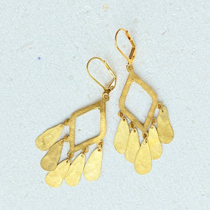 WE DREAM IN COLOUR: ELYSIA EARRINGS - BRASS