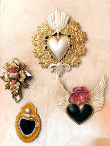 MEXICANO: FRIDA HEART - GOLD/PEARL