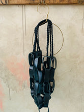 Load image into Gallery viewer, MOSS GROTTO: BLACK LEATHER LOOP NECKLACE
