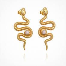 Load image into Gallery viewer, TEMPLE OF THE SUN: SERPENT Stud Earrings
