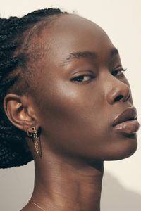 TEMPLE OF THE SUN: LYRE EARRINGS - GOLD