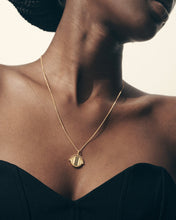 Load image into Gallery viewer, TEMPLE OF THE SUN: MEANDER SPINNER NECKLACE - GOLD VERMEIL
