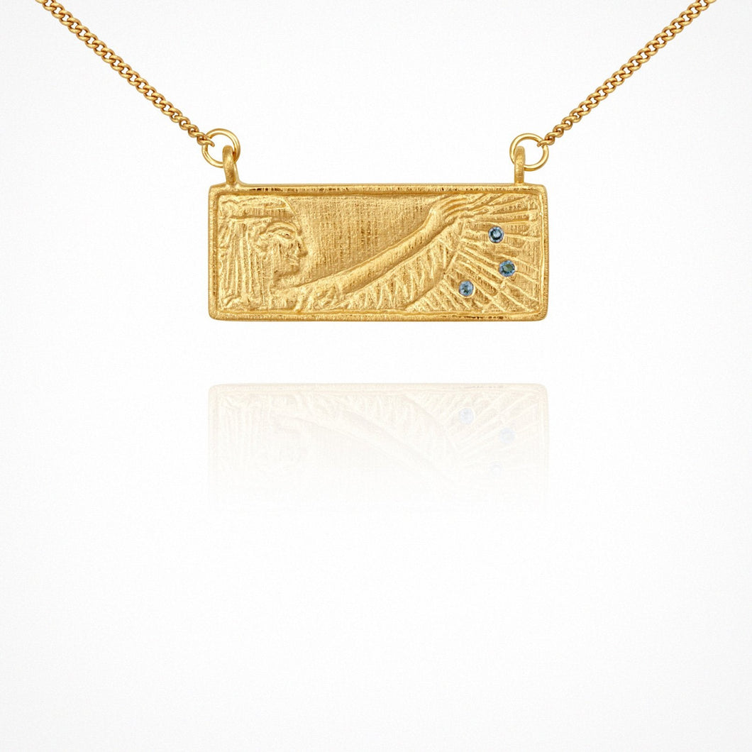 TEMPLE OF THE SUN: MAAT NECKLACE - GOLD VERMEIL