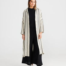 Load image into Gallery viewer, SHANTY: GEORGIO COAT DRESS - VALENTINA STRIPE
